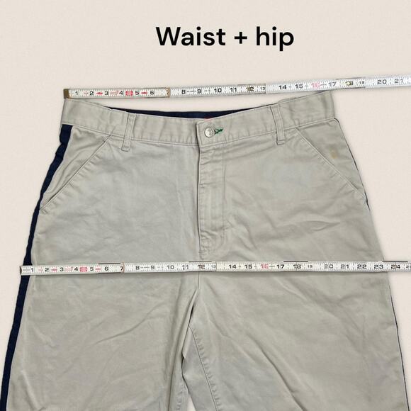 Y2K Khaki Cargo Style Shorts Tommy Hilfiger Size 34 - Picture 3 of 8